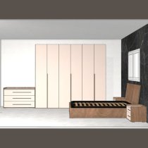 ABACO NOTTE BEDROOM SET 6 DOOR NOCE/CACHEMIRE