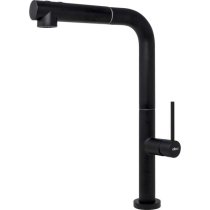 KITCHEN SINK MIXER MATT BLACK WITH SHOWER PULL OUT