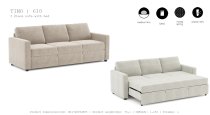 LIA 3 SEATER SOFABED CURIO TAUPE